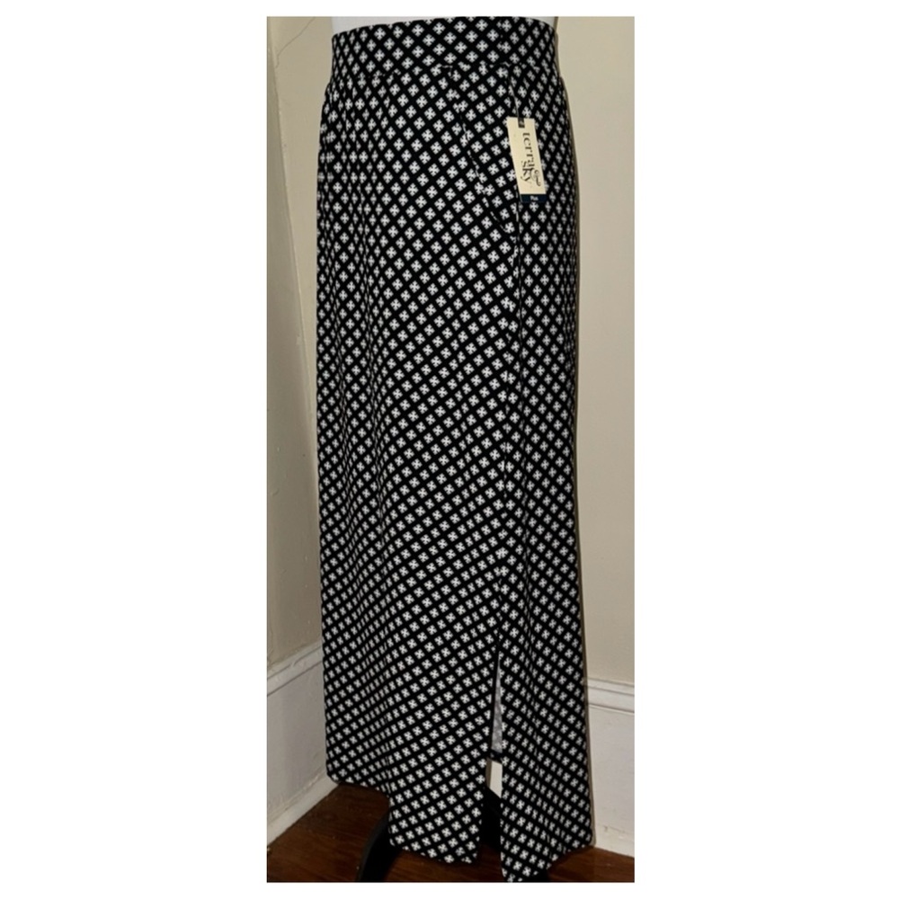 NWT, Terra & Sky Diamond Pattern Elastic Waist Maxi Skirt, Sz 2XL (20W-22W) - Picture 2 of 12